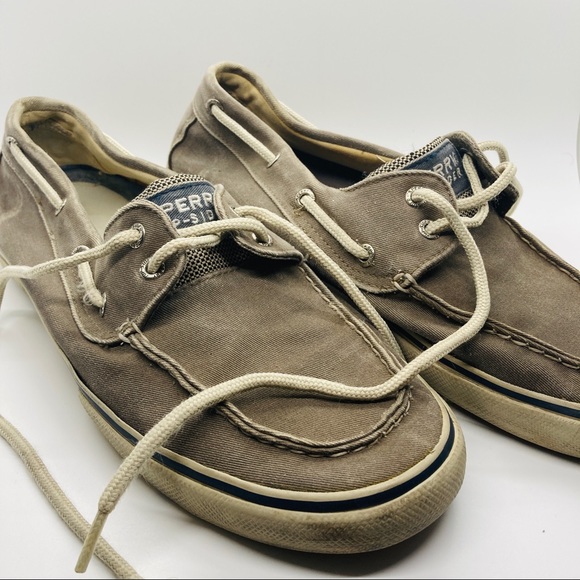 Sperry | Men’s Gray Canvas Boatshoes - Picture 5 of 10